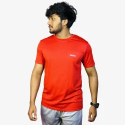 Men's Crimson Red Performance T-Shirt | Lightweight Athletic Wear